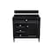 James Martin Vanities Brittany 36in Single Vanity Cabinet, Black Onyx 650-V36-BKO - alternate 1